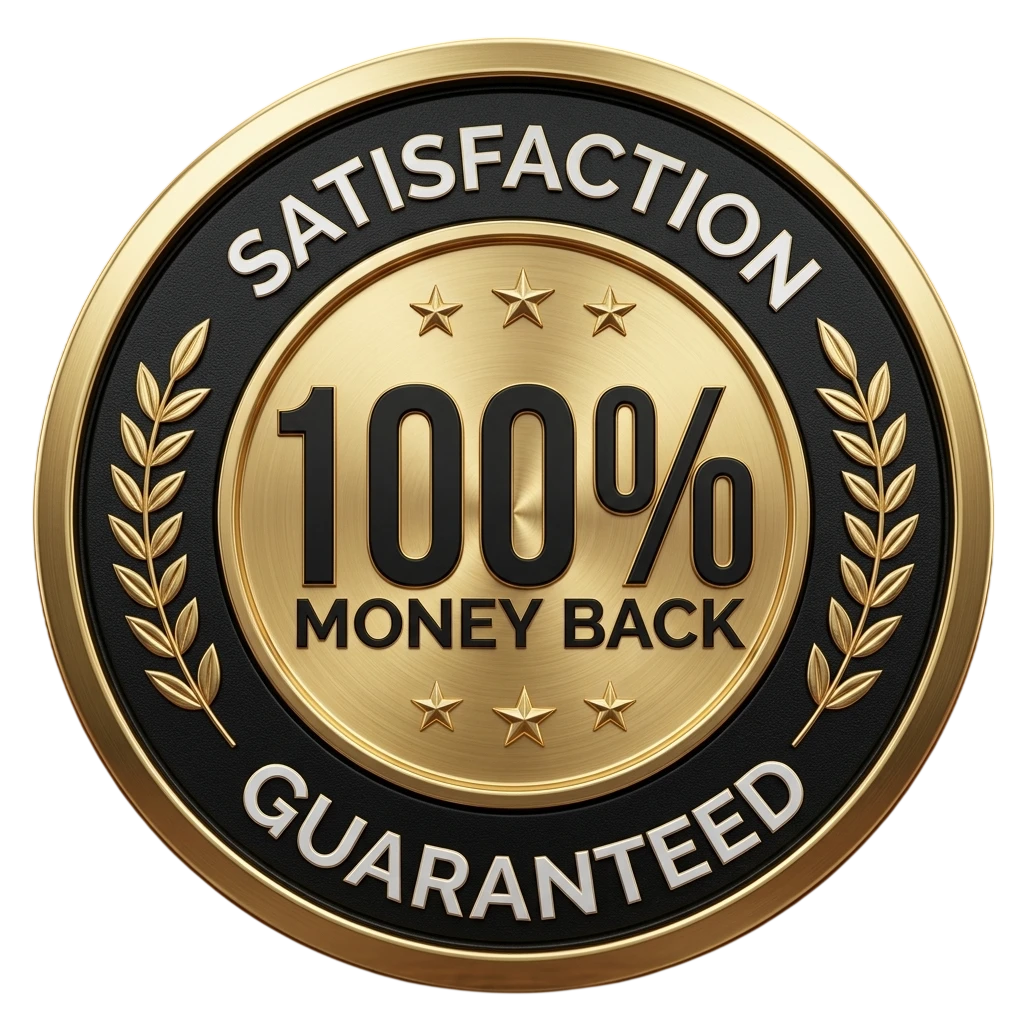 100% Satisfaction Guarantee — 60 Days Money Back
