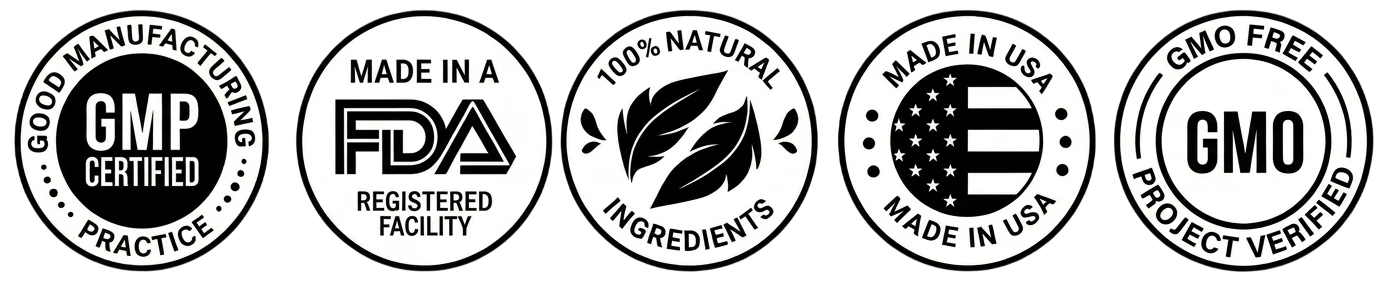 FDA, GMP, Non-GMO and natural certifications